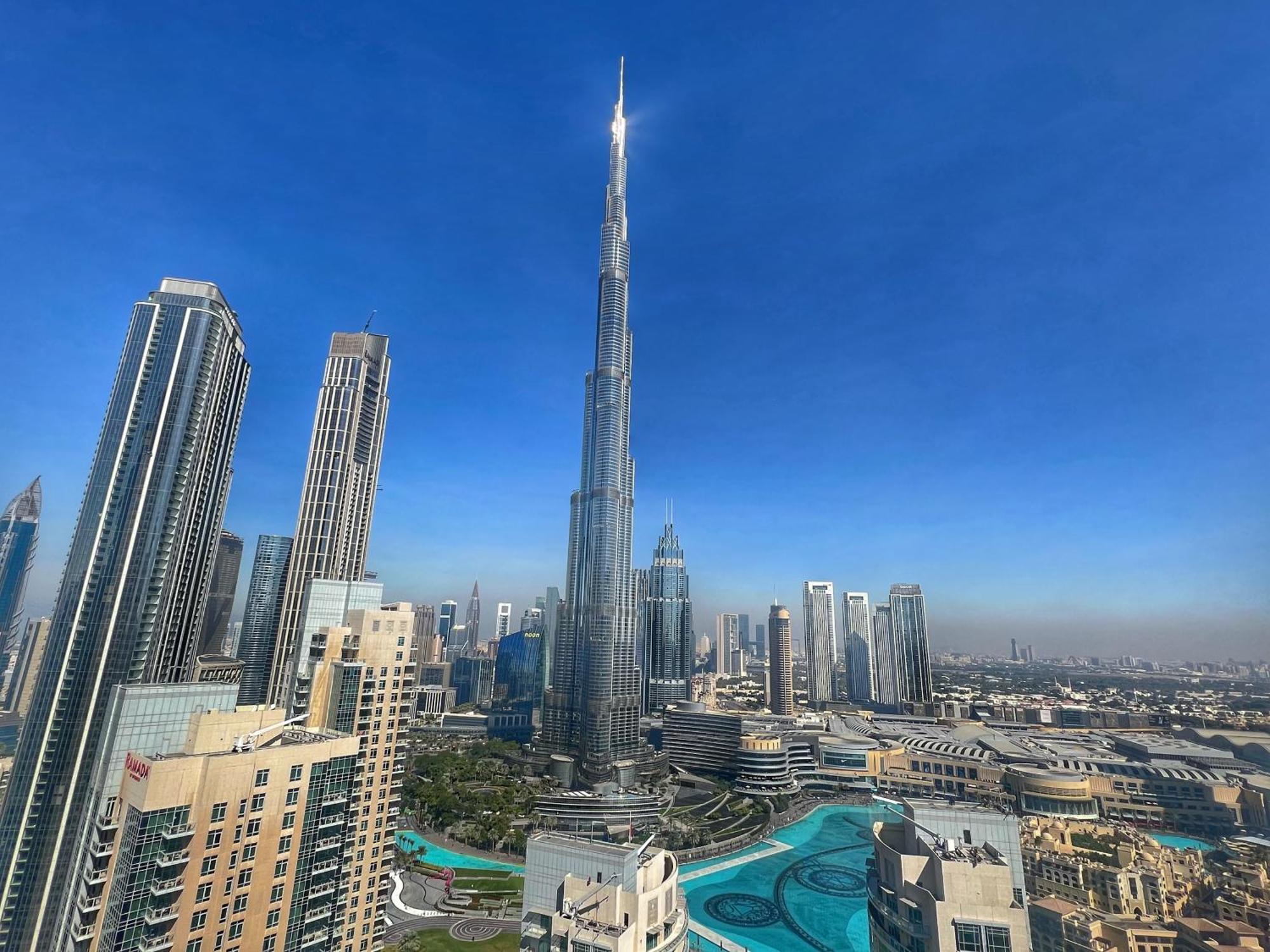 Prestige Living 2Br With Full Burj Khalifa And Fountain View By Auberge Dubai Dış mekan fotoğraf