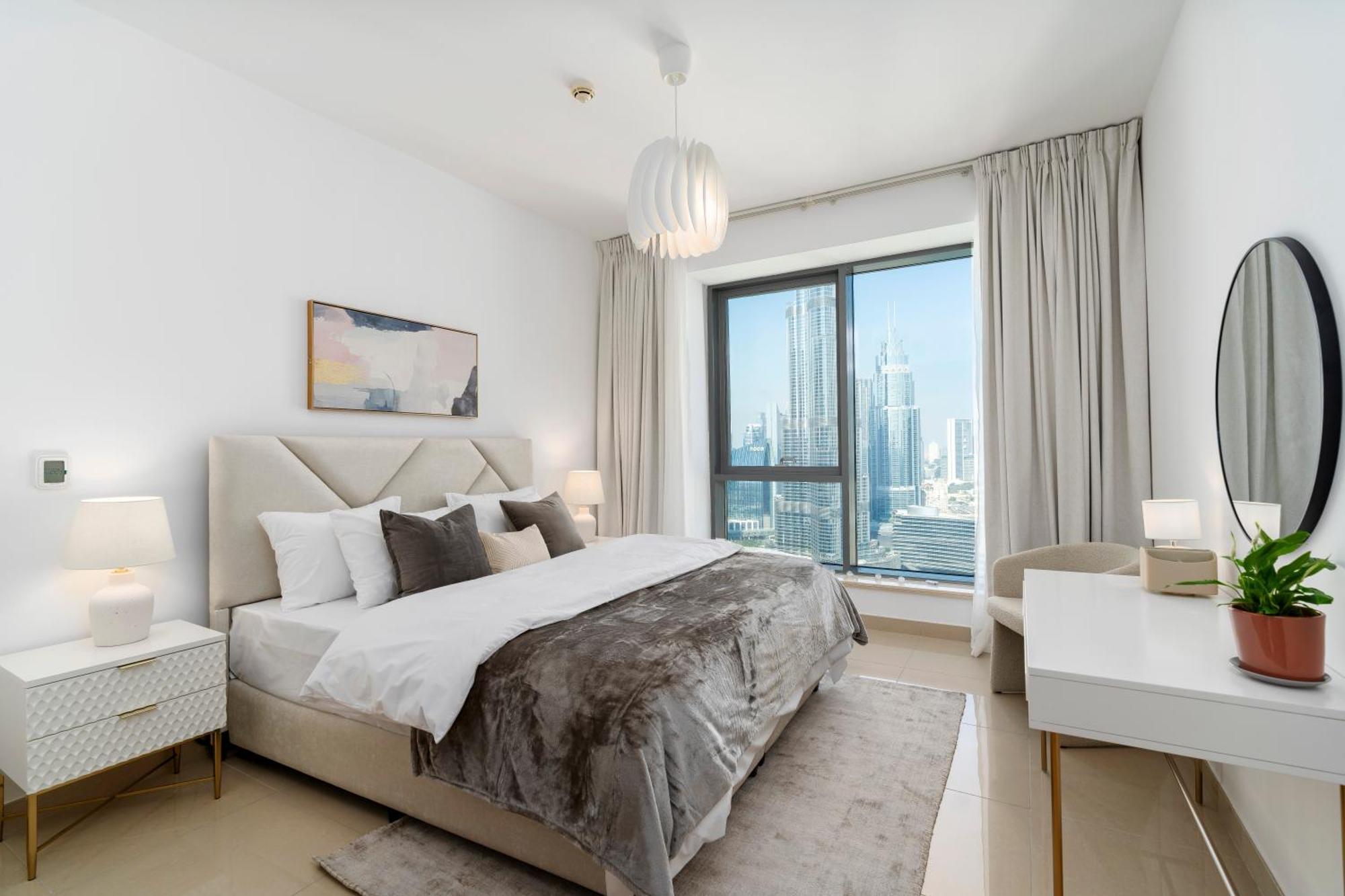 Prestige Living 2Br With Full Burj Khalifa And Fountain View By Auberge Dubai Dış mekan fotoğraf