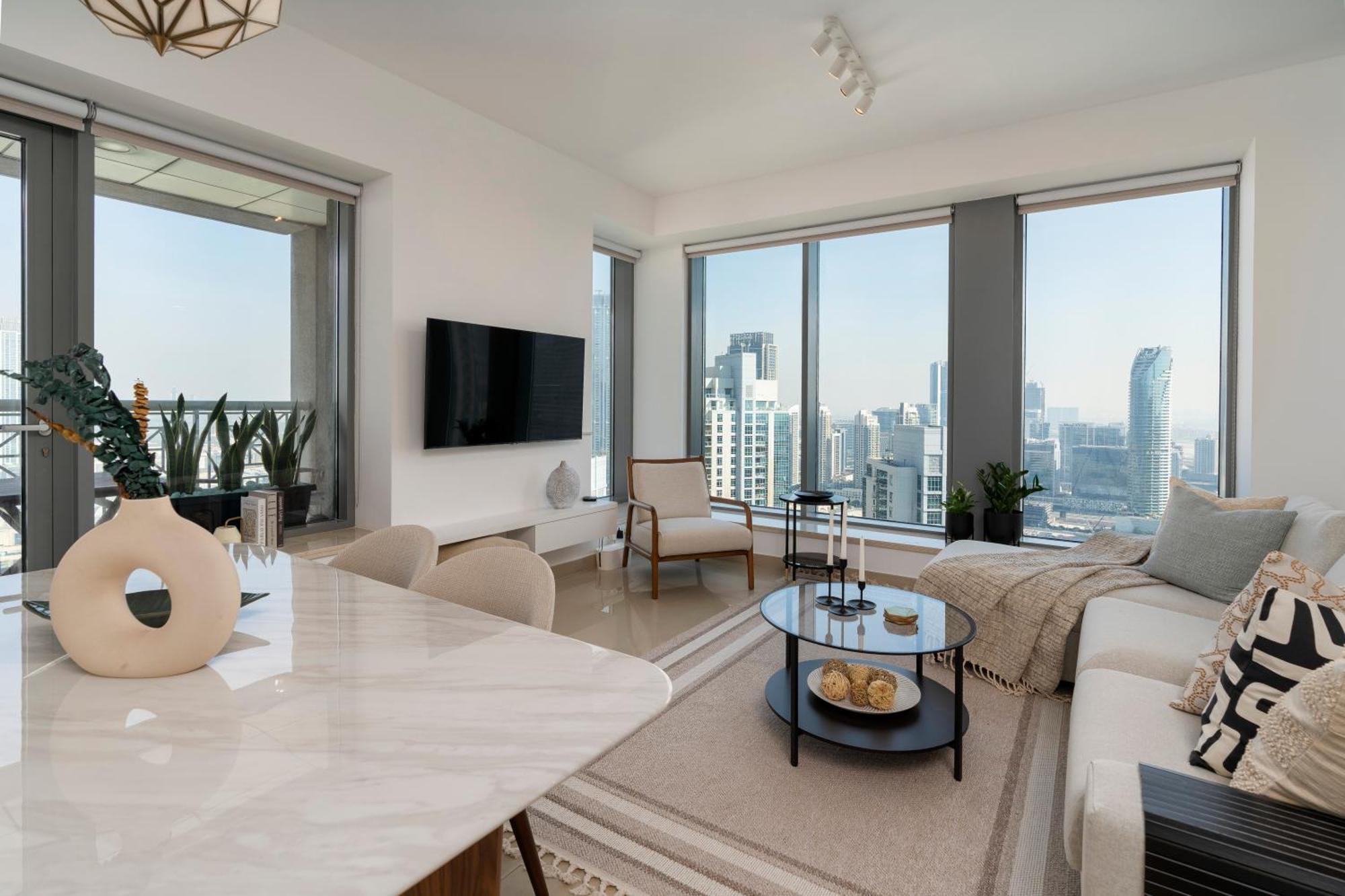Prestige Living 2Br With Full Burj Khalifa And Fountain View By Auberge Dubai Dış mekan fotoğraf